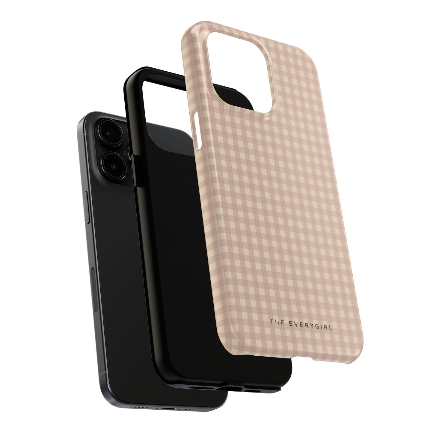 Neutral Blush Gingham IPhone Case