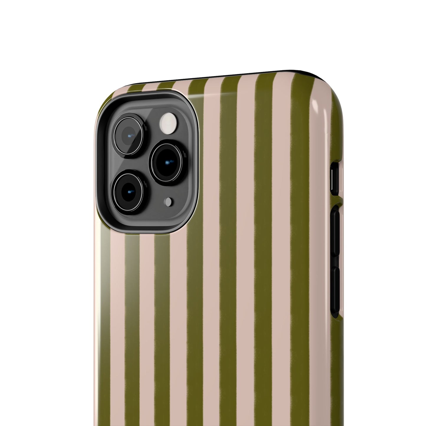Green & Pink Stripes IPhone Case
