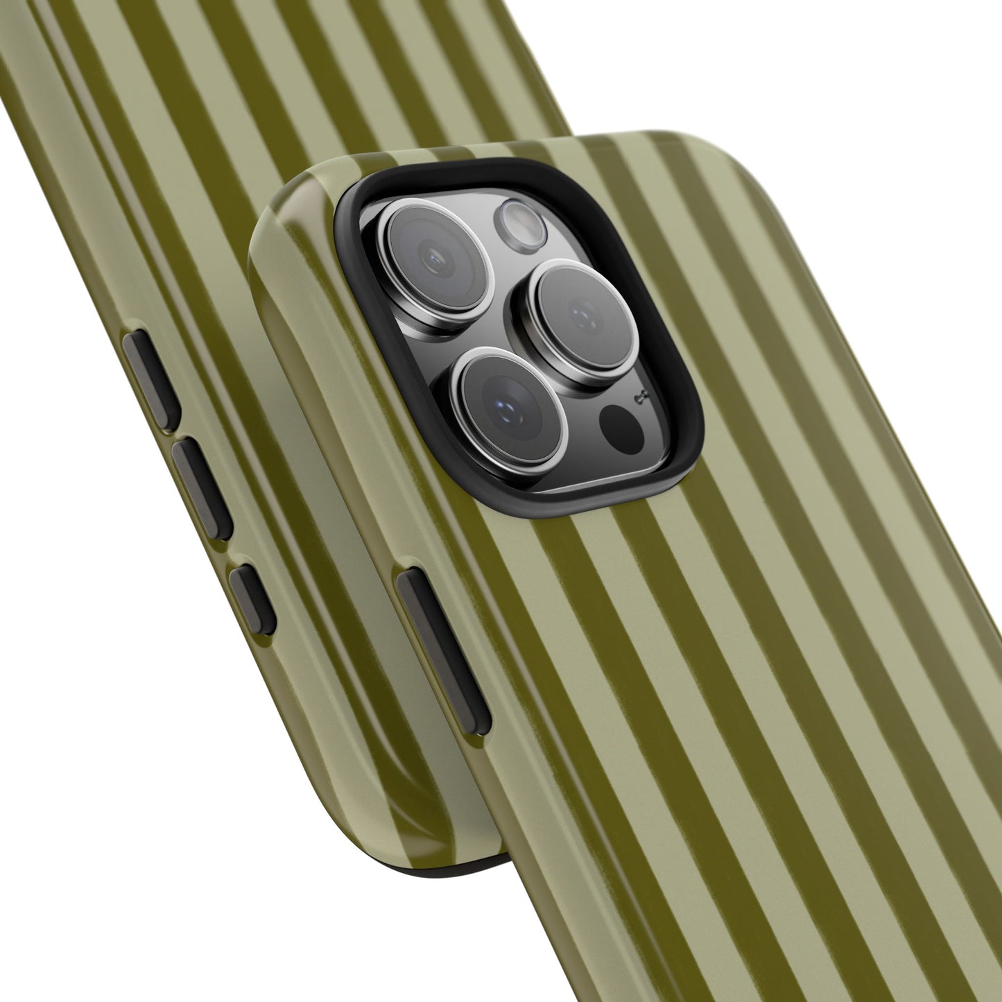 Tone on Tone Green Stripes IPhone Case