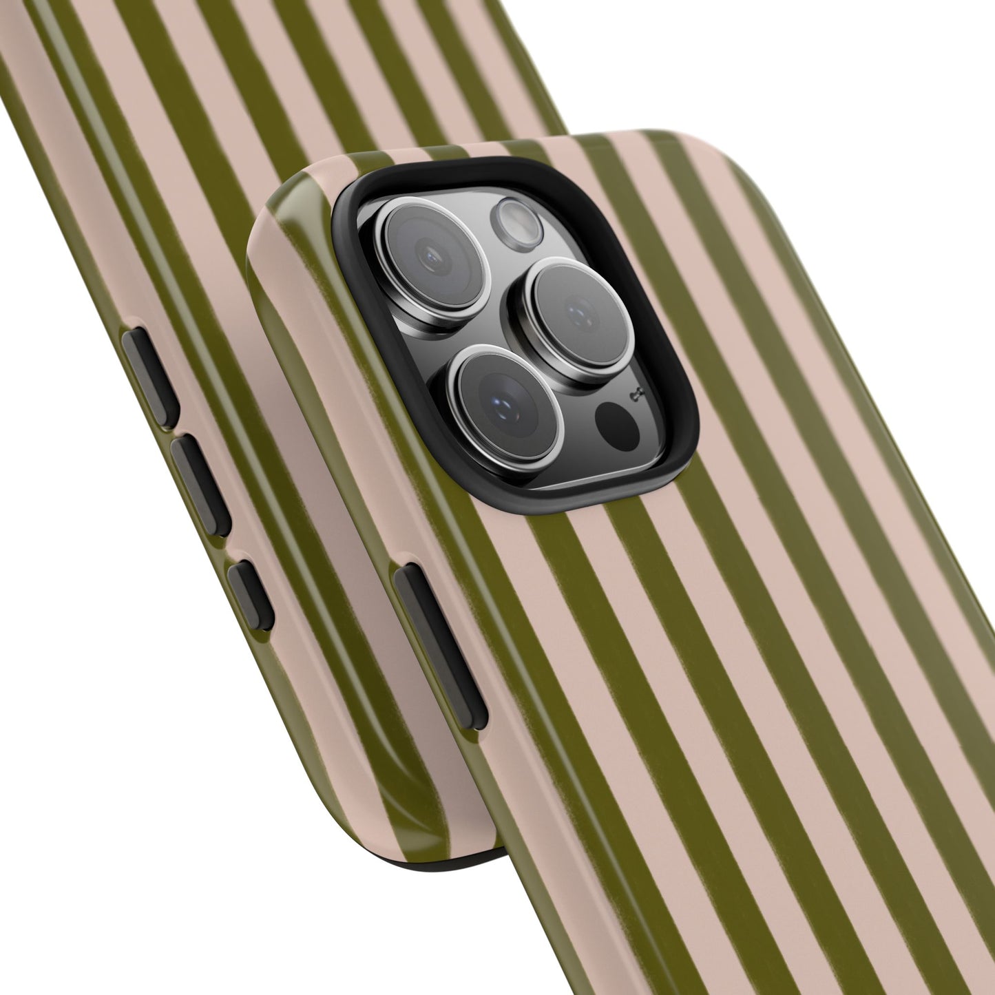 Green & Pink Stripes IPhone Case