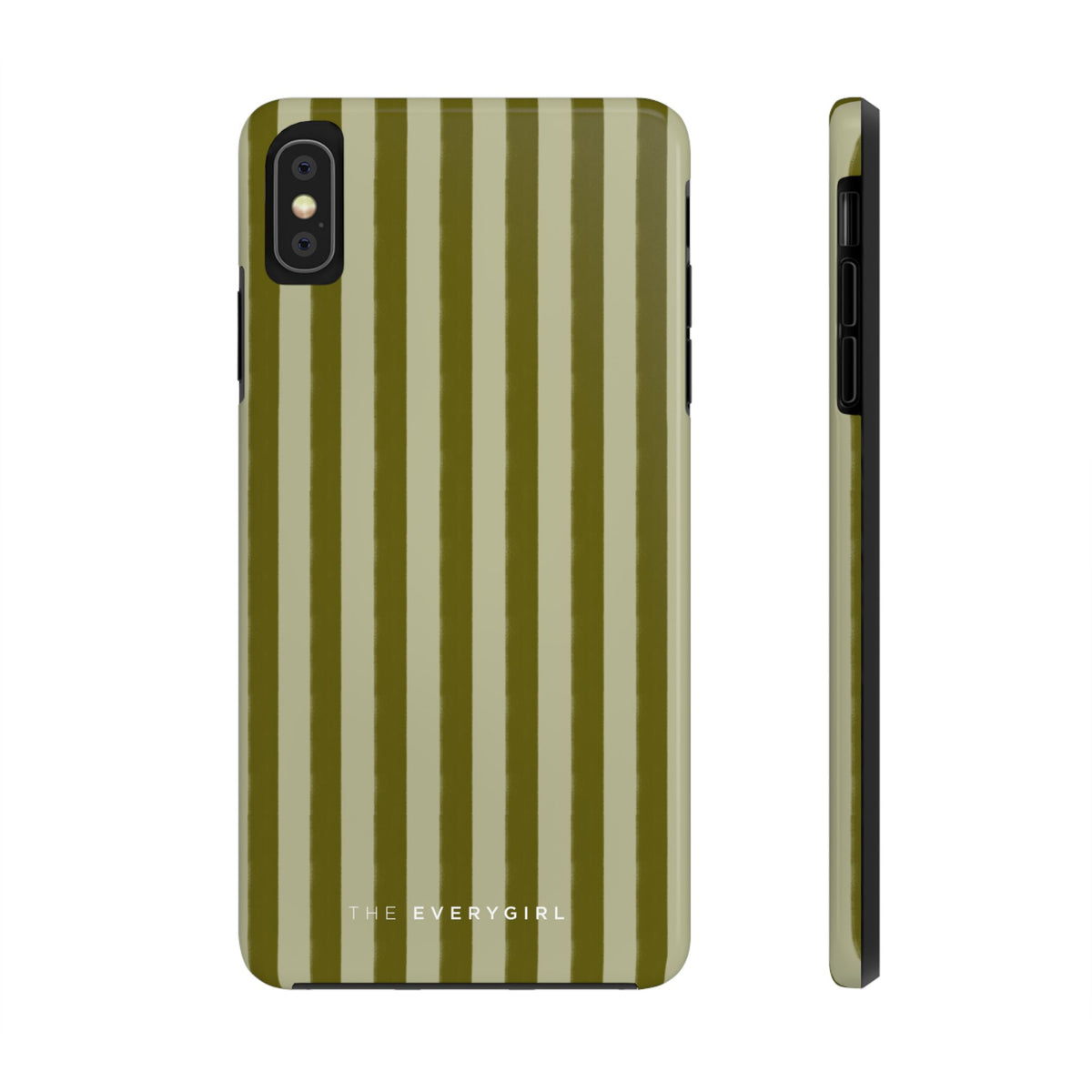 Tone on Tone Green Stripes IPhone Case