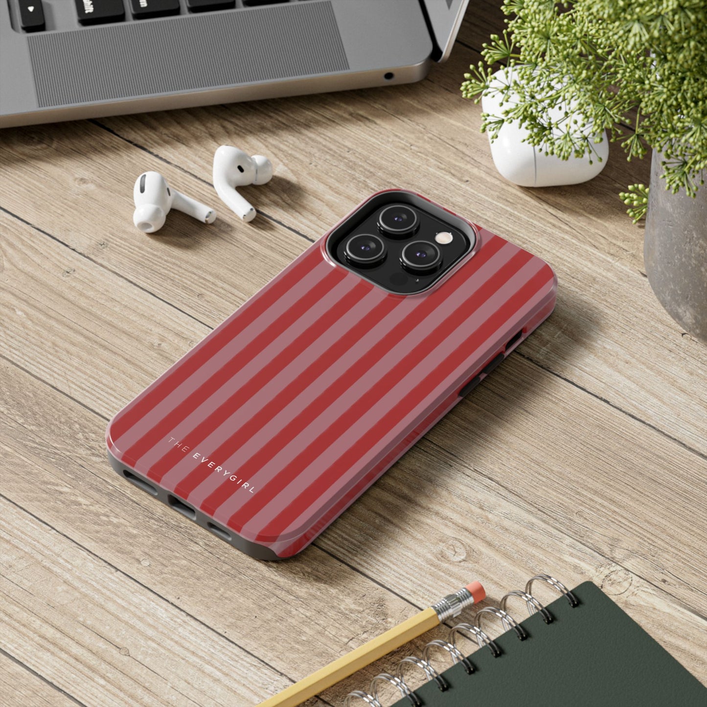 Red & Pink Stripes IPhone Case