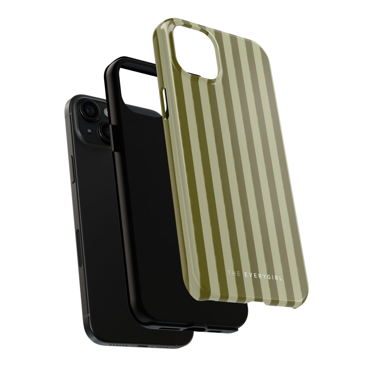 Tone on Tone Green Stripes IPhone Case