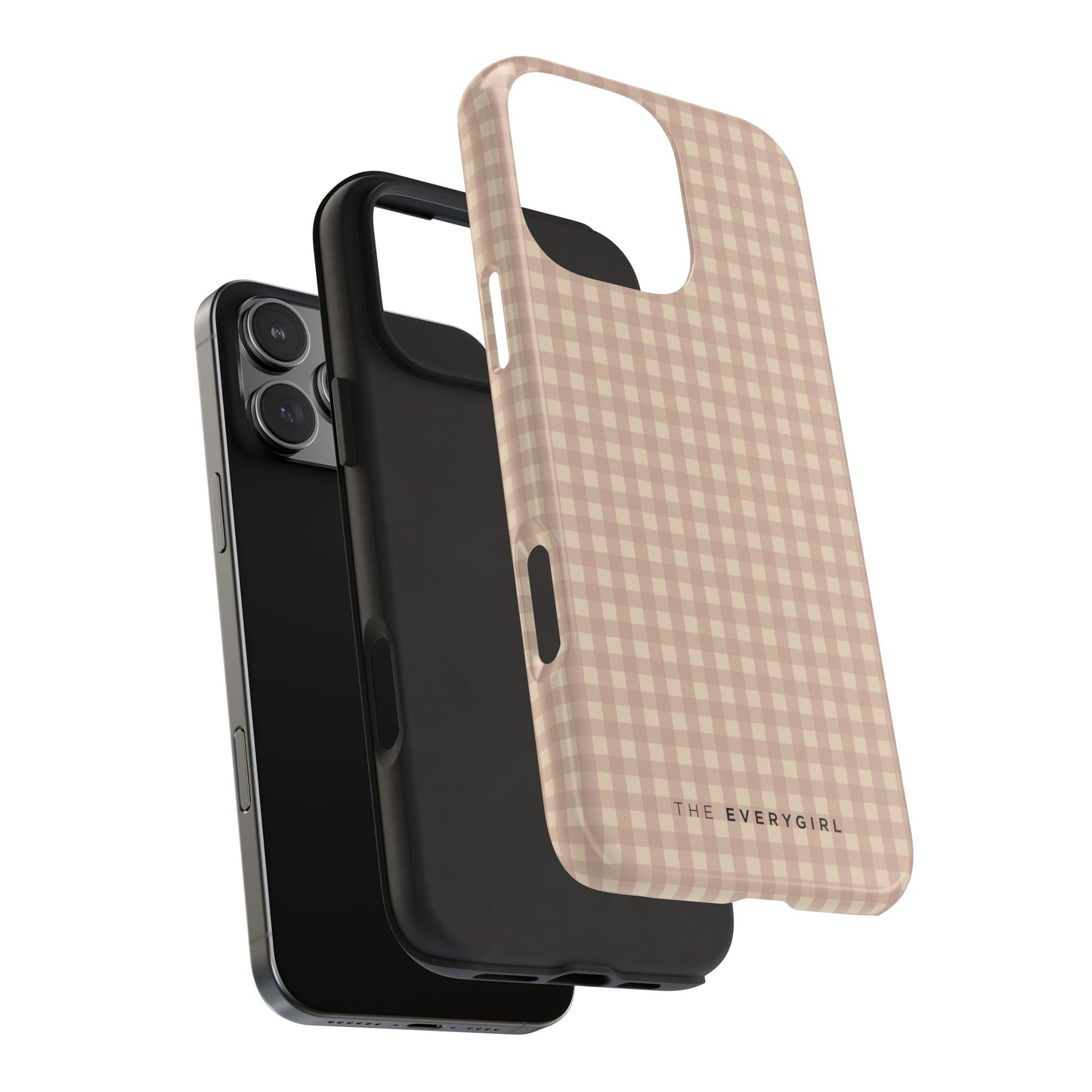 Neutral Blush Gingham IPhone Case