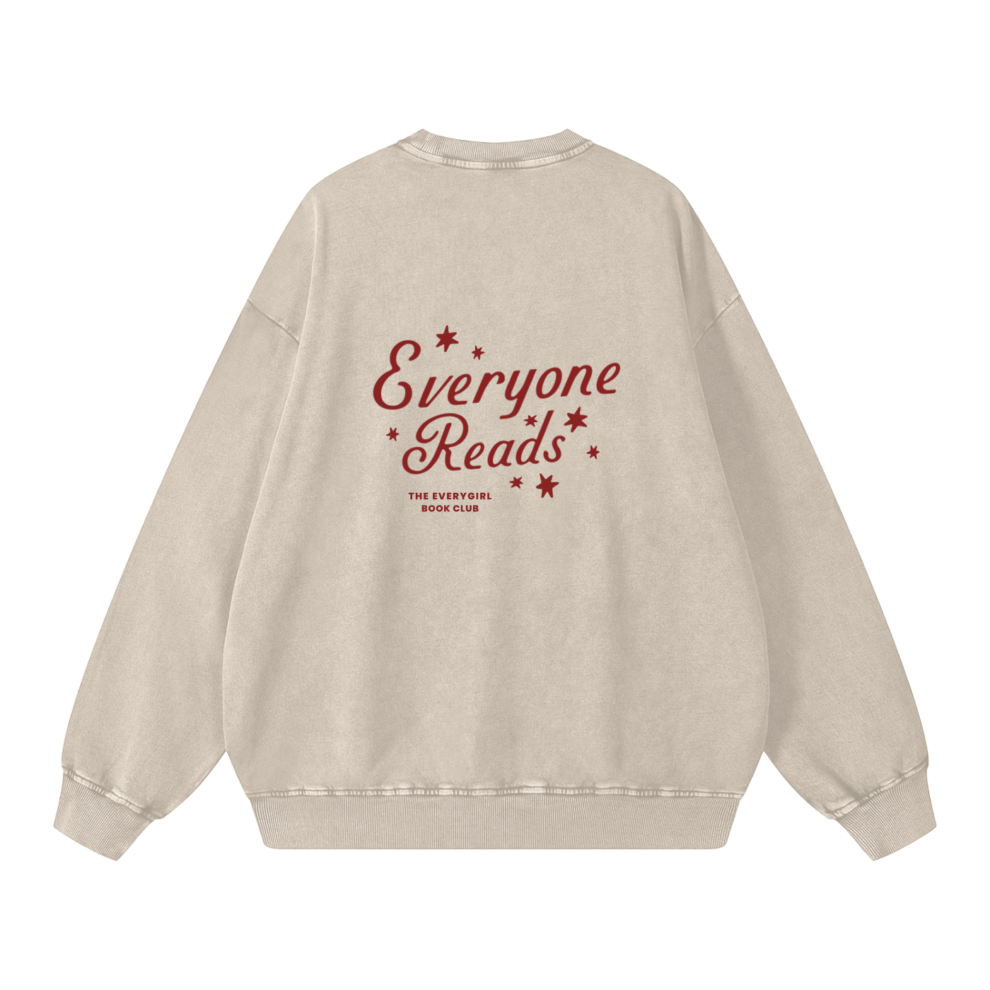 Beige Everyone Reads Oversized Sweatshirt