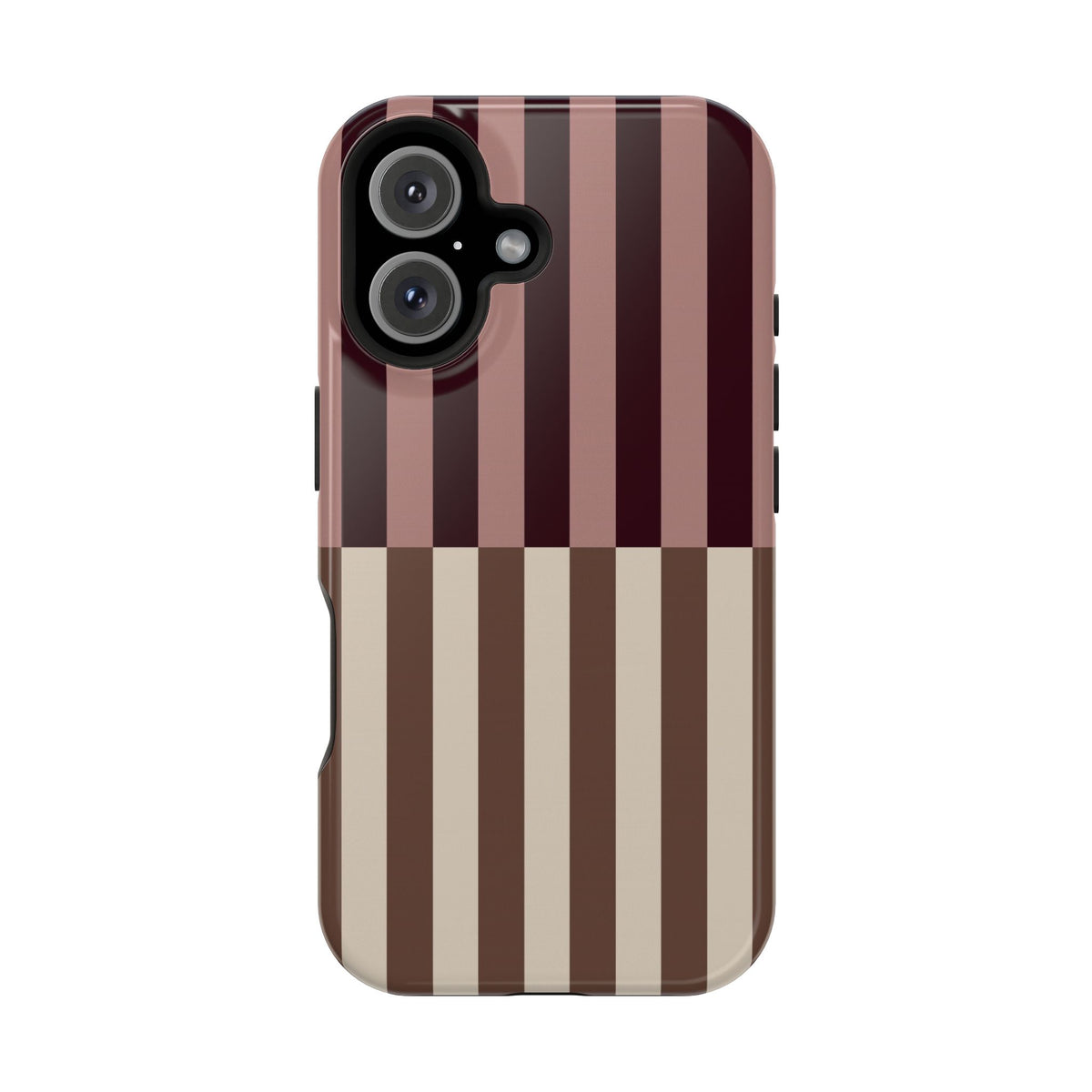 Brown & Burgundy Stripes Phone Case