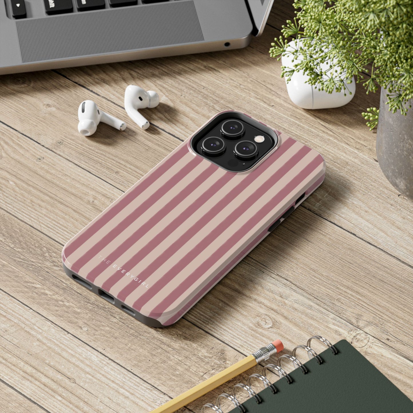 Tone on Tone Pink Stripes IPhone Case