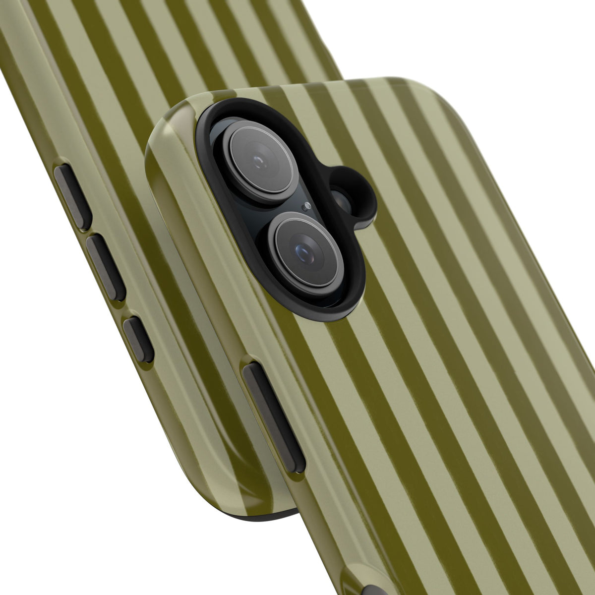 Tone on Tone Green Stripes IPhone Case