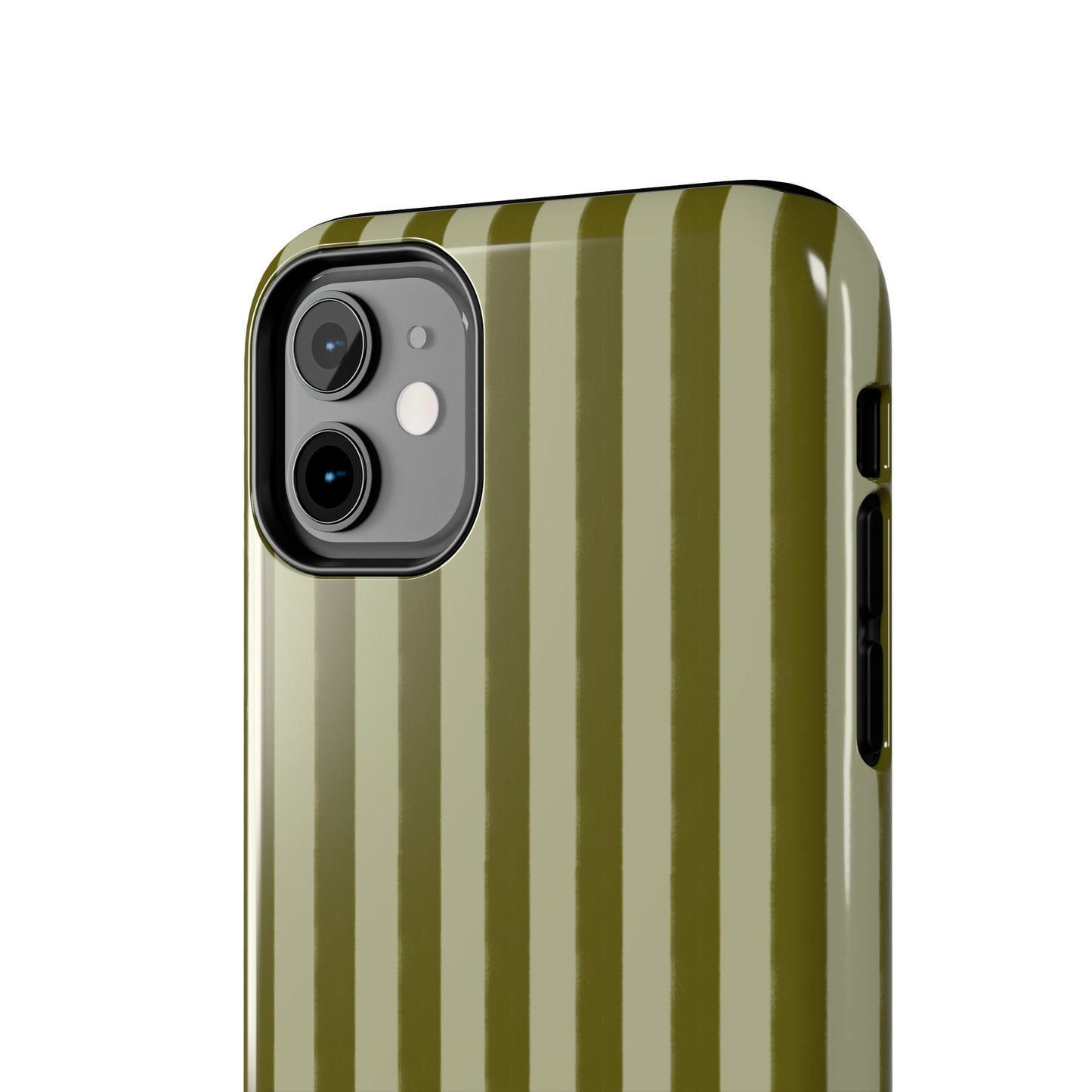 Tone on Tone Green Stripes IPhone Case