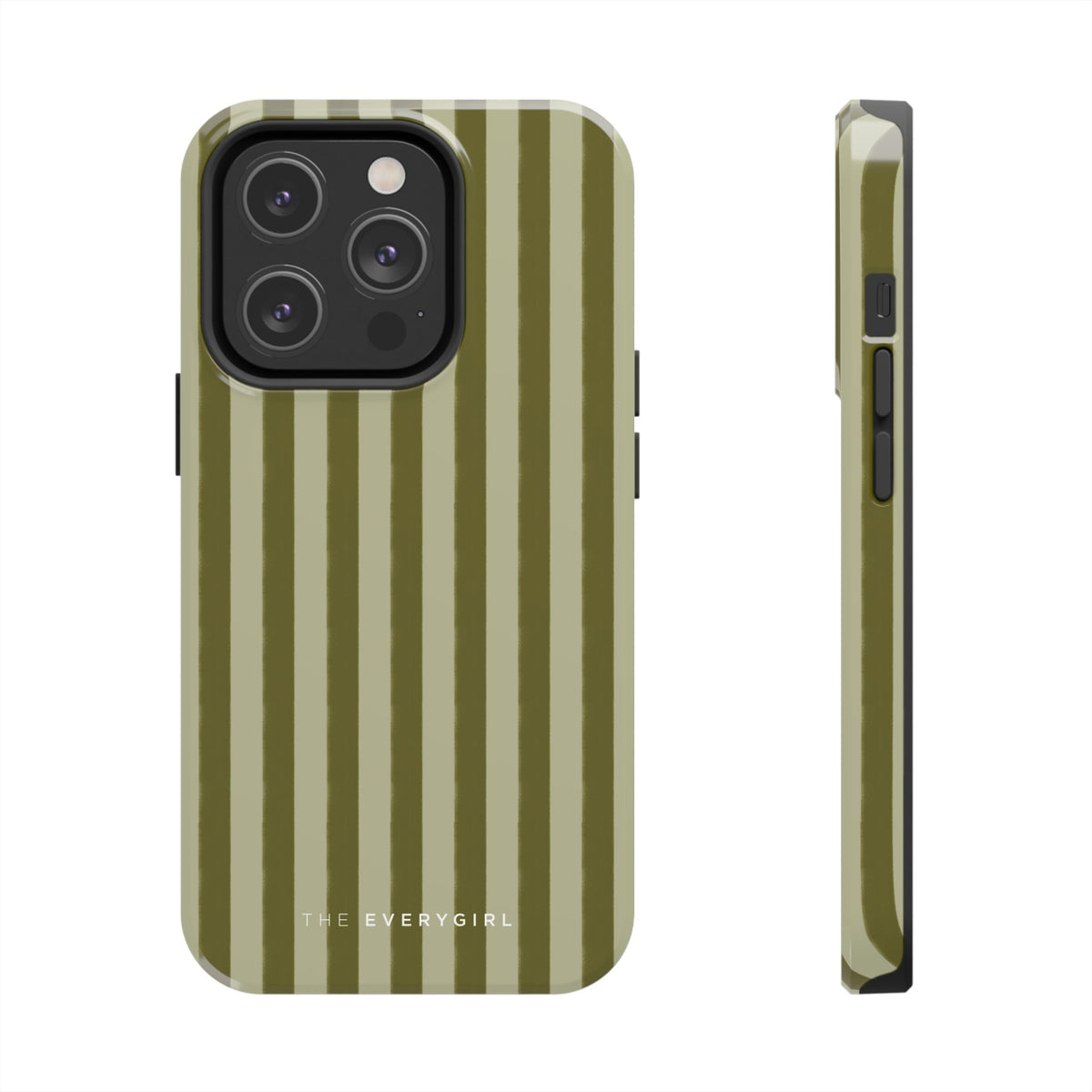 Tone on Tone Green Stripes IPhone Case