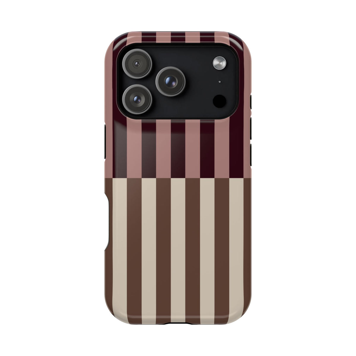 Brown & Burgundy Stripes Phone Case