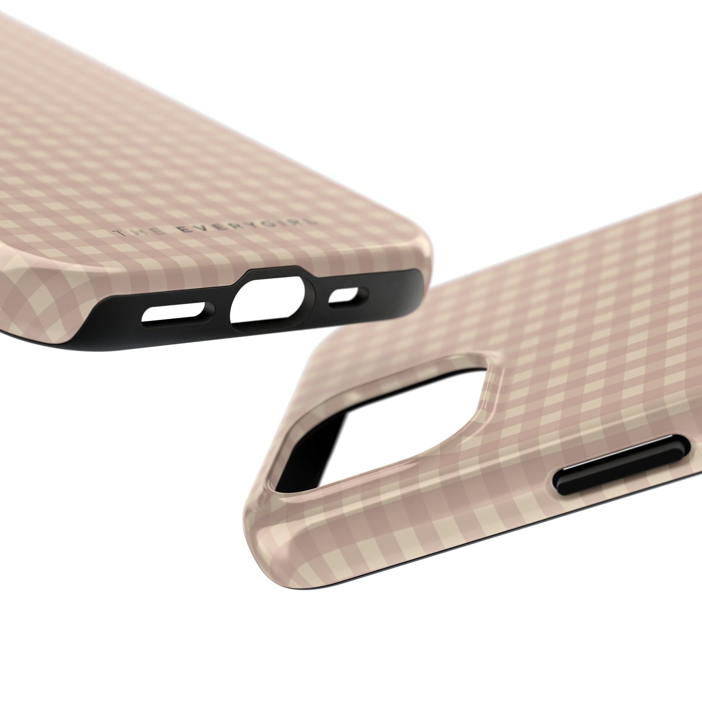 Neutral Blush Gingham IPhone Case