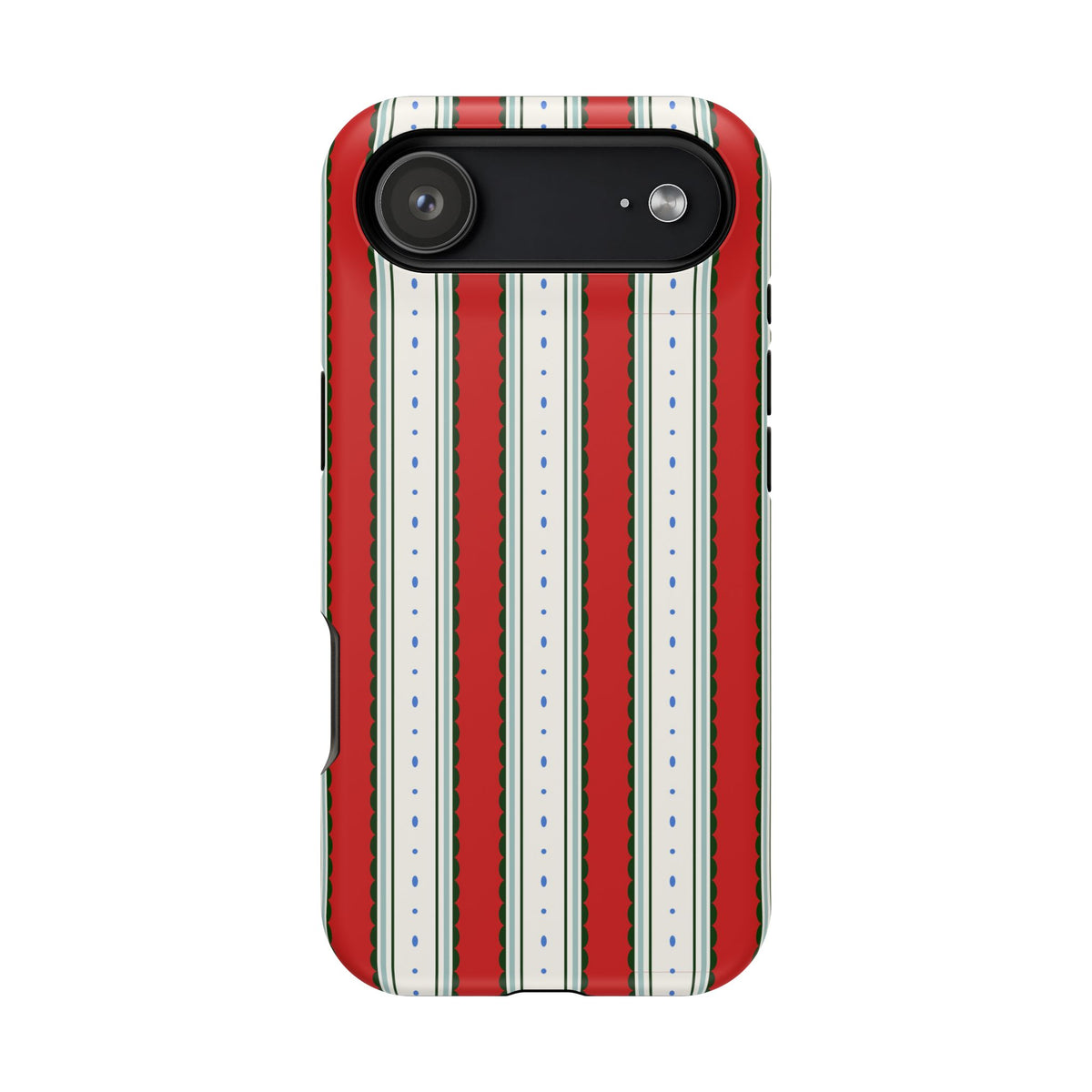 Red Scalloped Lines Phone Cases