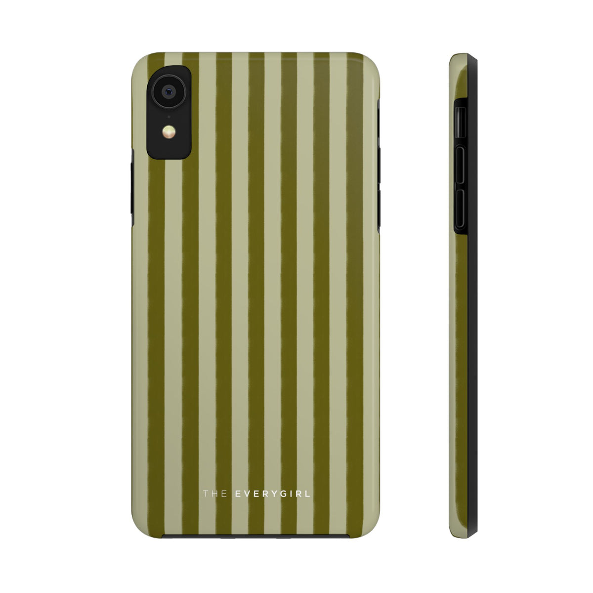 Tone on Tone Green Stripes IPhone Case