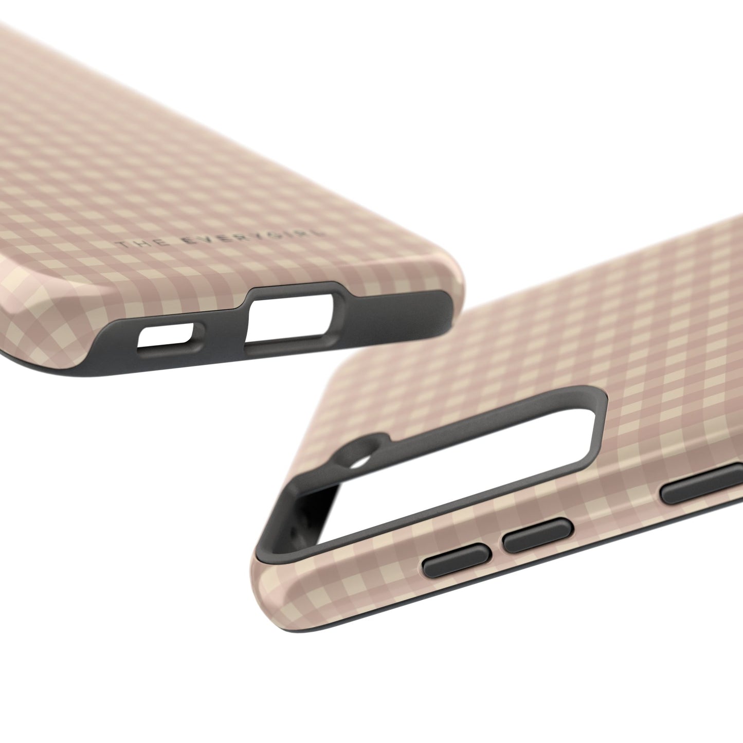 Neutral Blush Gingham IPhone Case