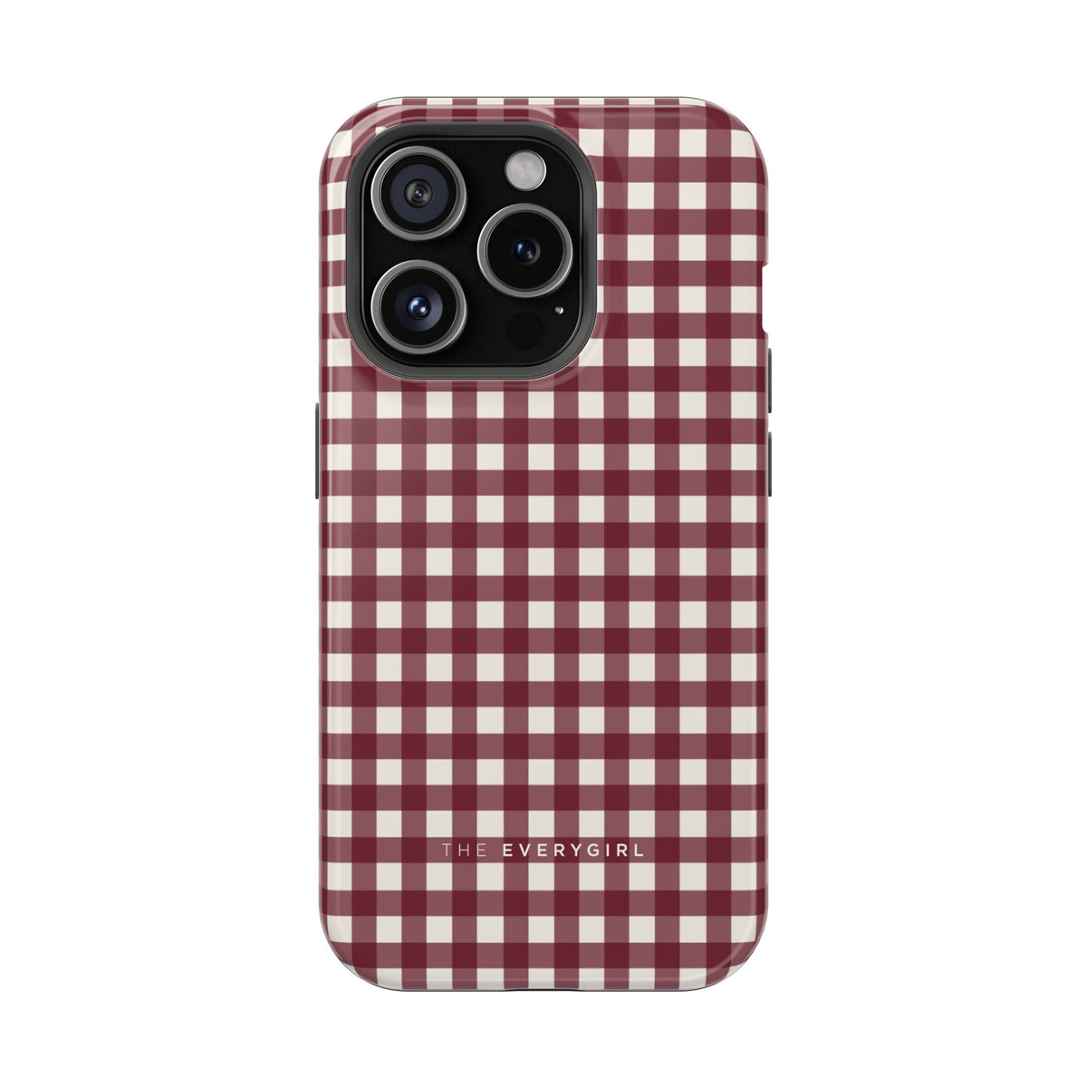 Burgundy Gingham Phone Case