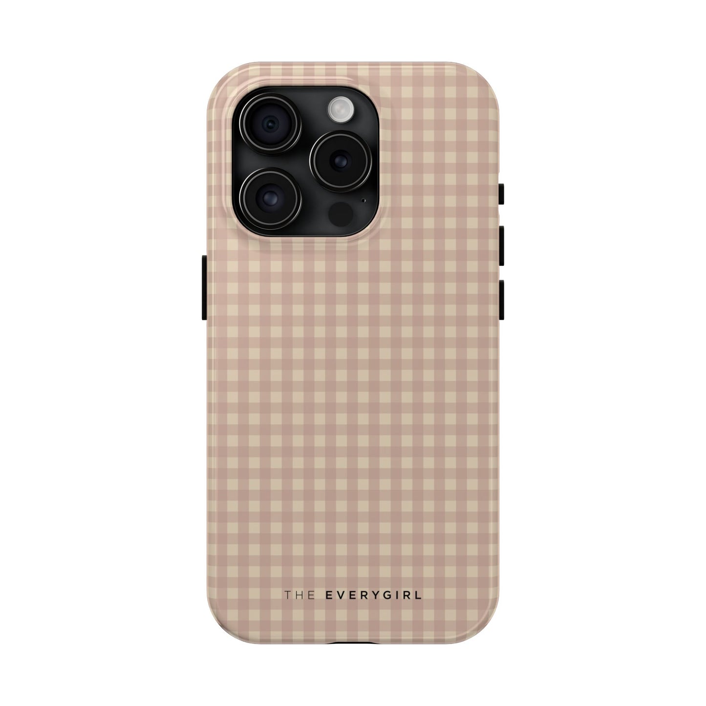 Neutral Blush Gingham IPhone Case