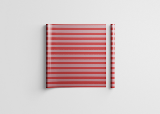 Red & Pink Stripe Gift Wrapping Paper