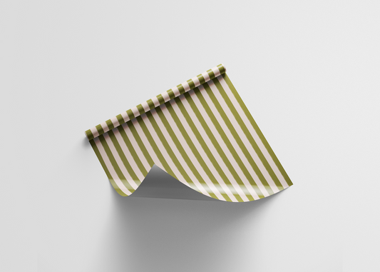 Green & Pink Stripe Gift Wrapping Paper