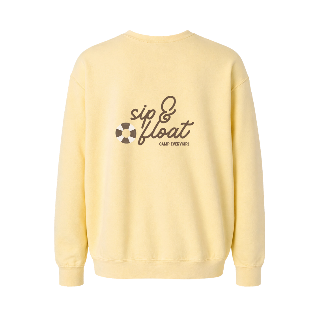 Butter Yellow Sip & Float Camp Sweatshirt
