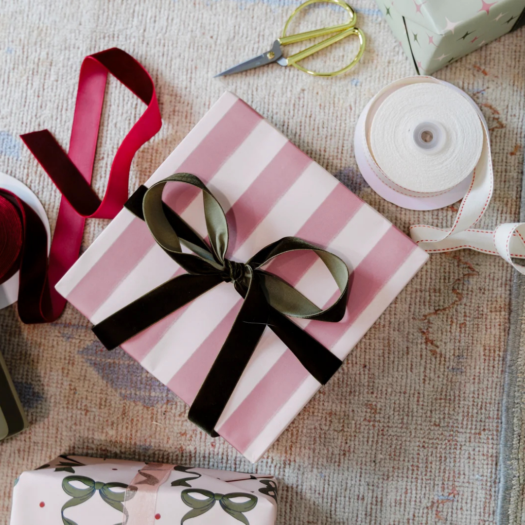 Pink Stripe Gift Wrapping Paper Roll