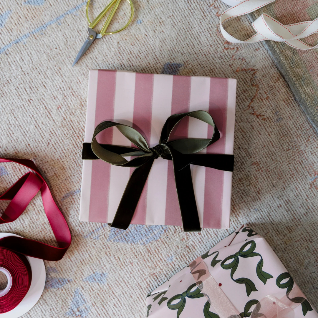 Pink Stripe Gift Wrapping Paper Roll