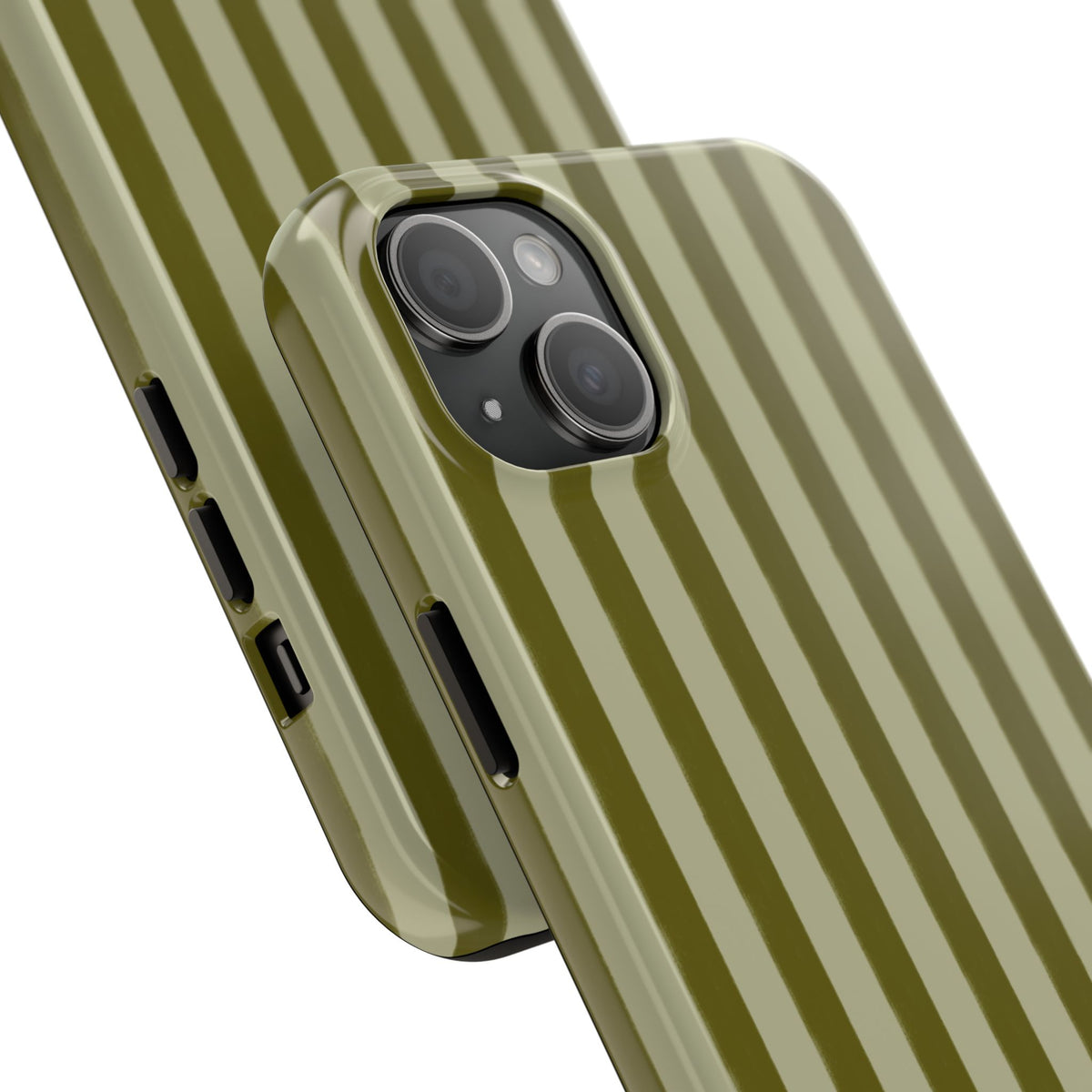 Tone on Tone Green Stripes IPhone Case