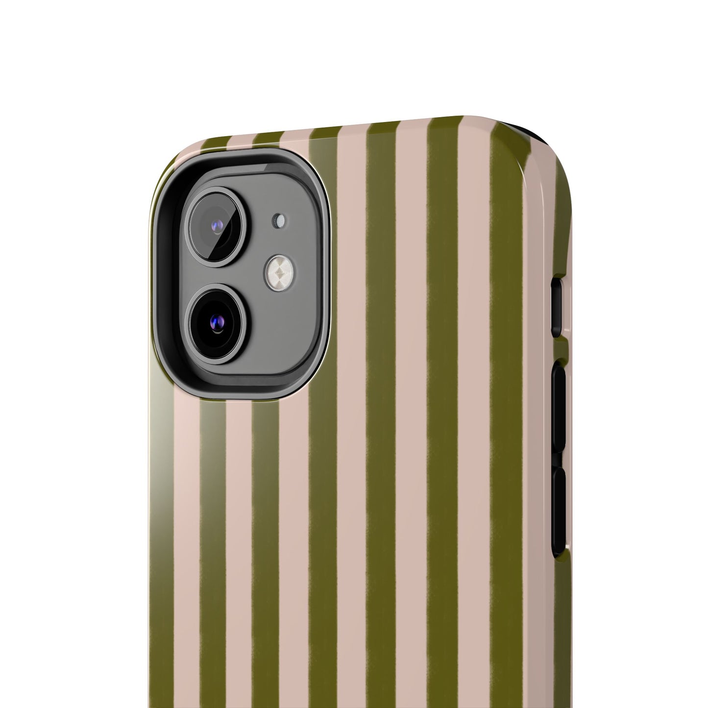 Green & Pink Stripes IPhone Case