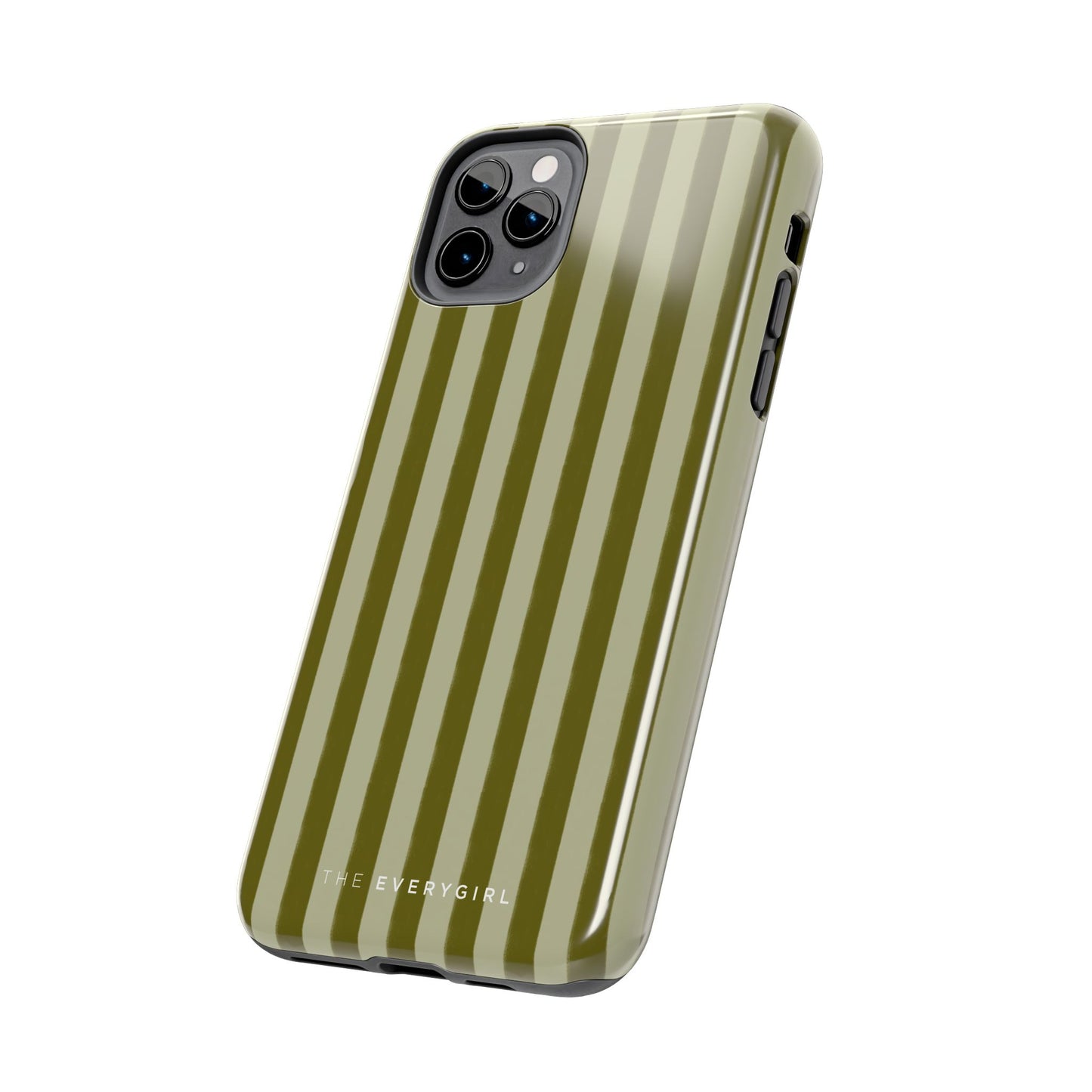 Tone on Tone Green Stripes IPhone Case