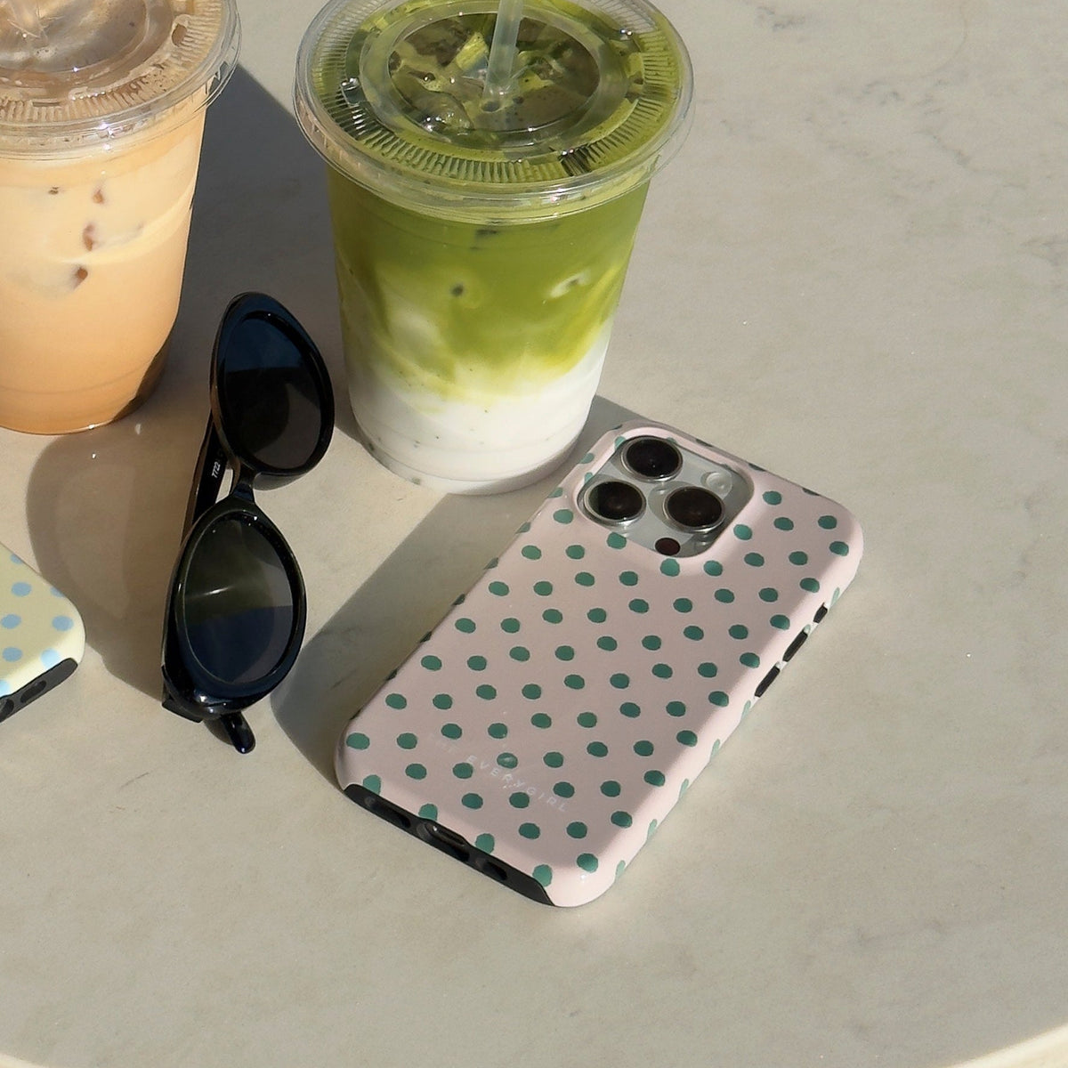 Pink & Green Polka Dots Phone Case