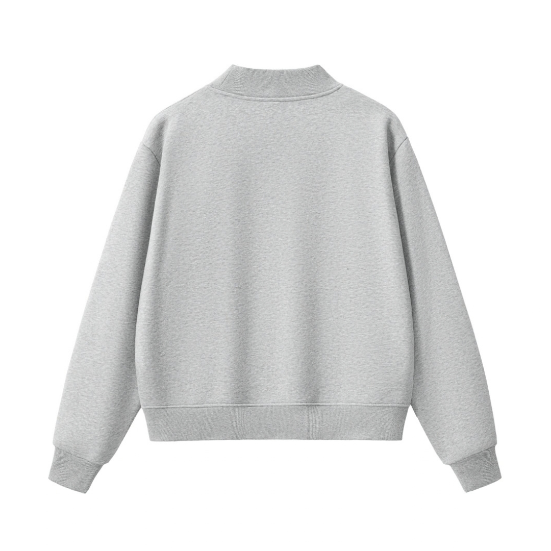 Black Cat Mock-Neck Crew Sweatshirt