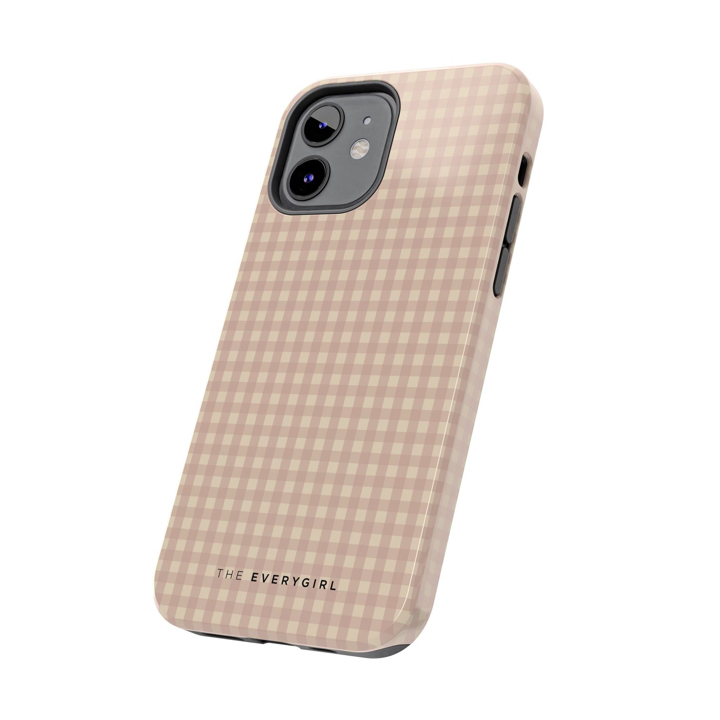 Neutral Blush Gingham IPhone Case