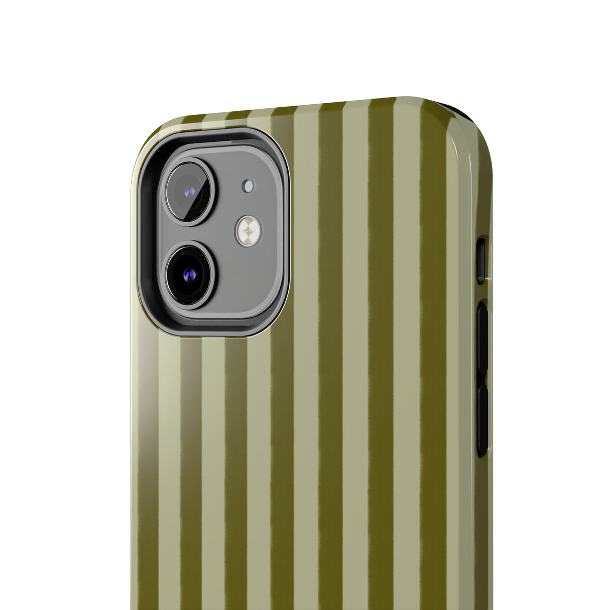 Tone on Tone Green Stripes IPhone Case
