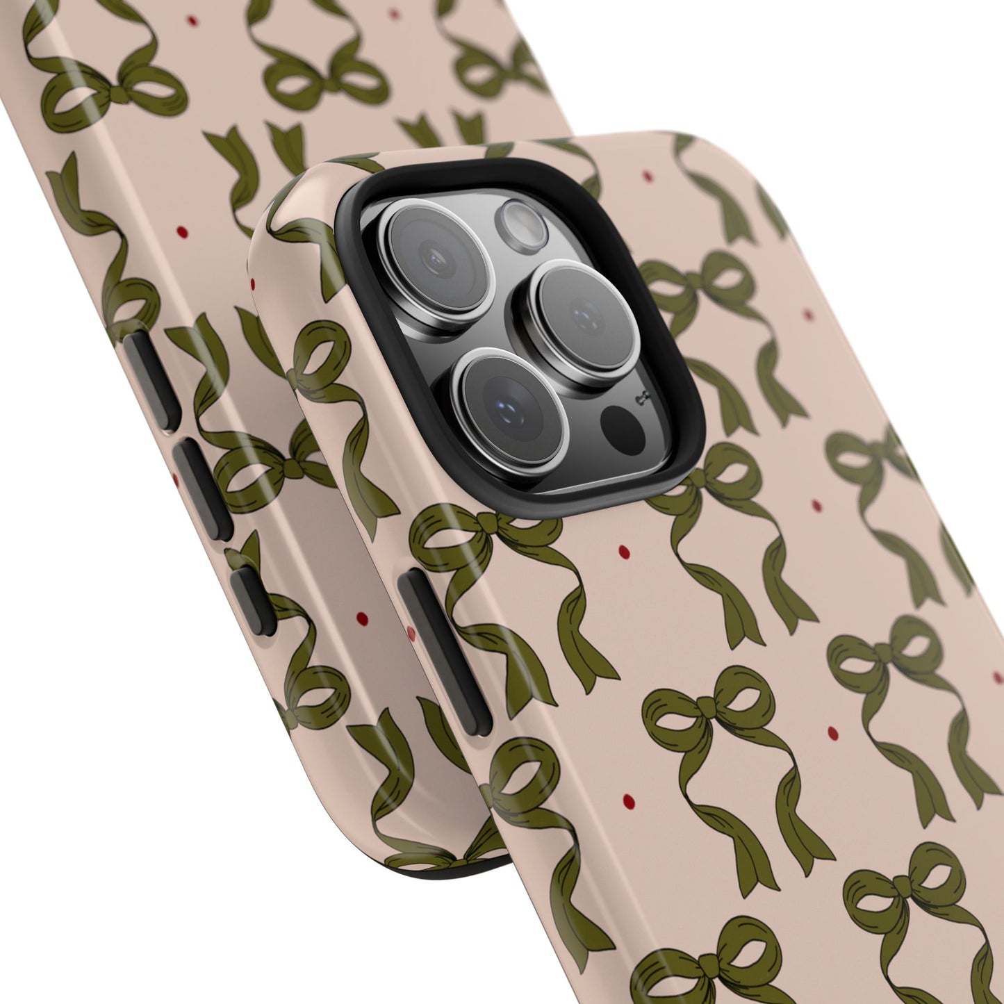 Pink & Green Bows IPhone Case