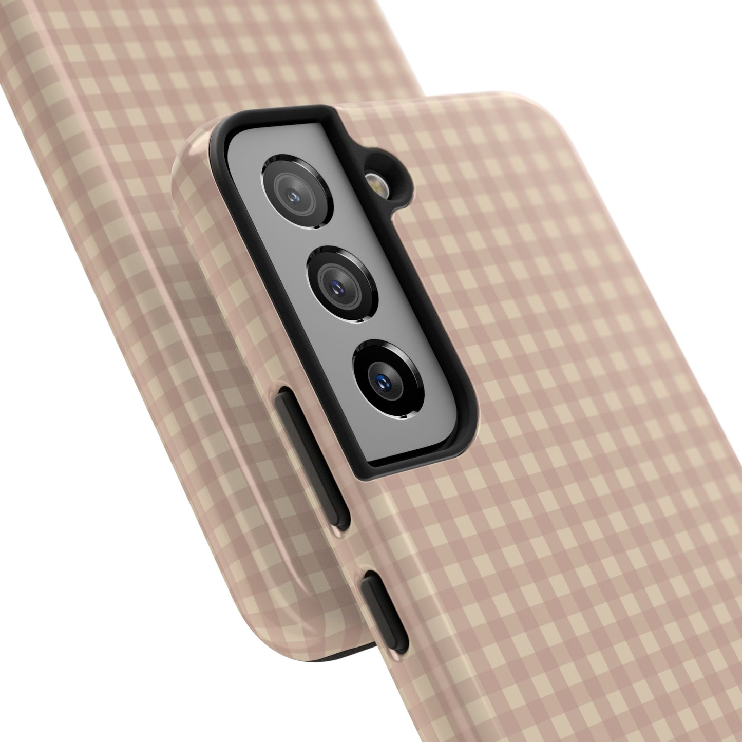 Neutral Blush Gingham IPhone Case