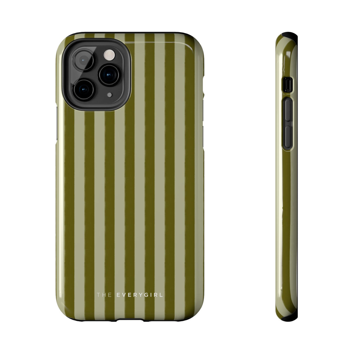 Tone on Tone Green Stripes IPhone Case