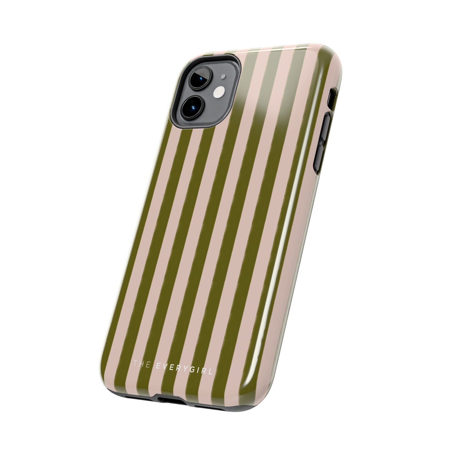 Green & Pink Stripes IPhone Case