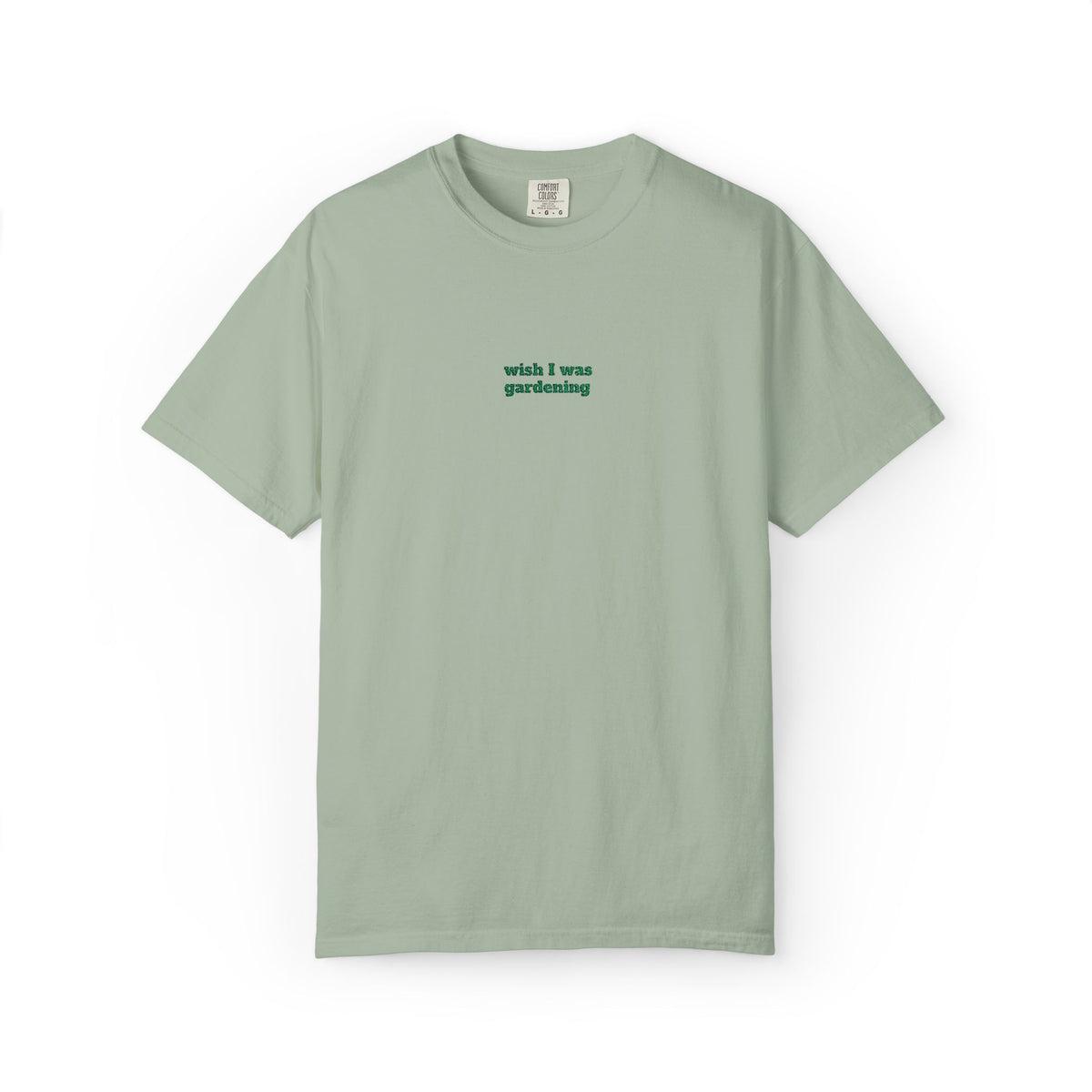 Wish I Was Gardening Embroidered Tee