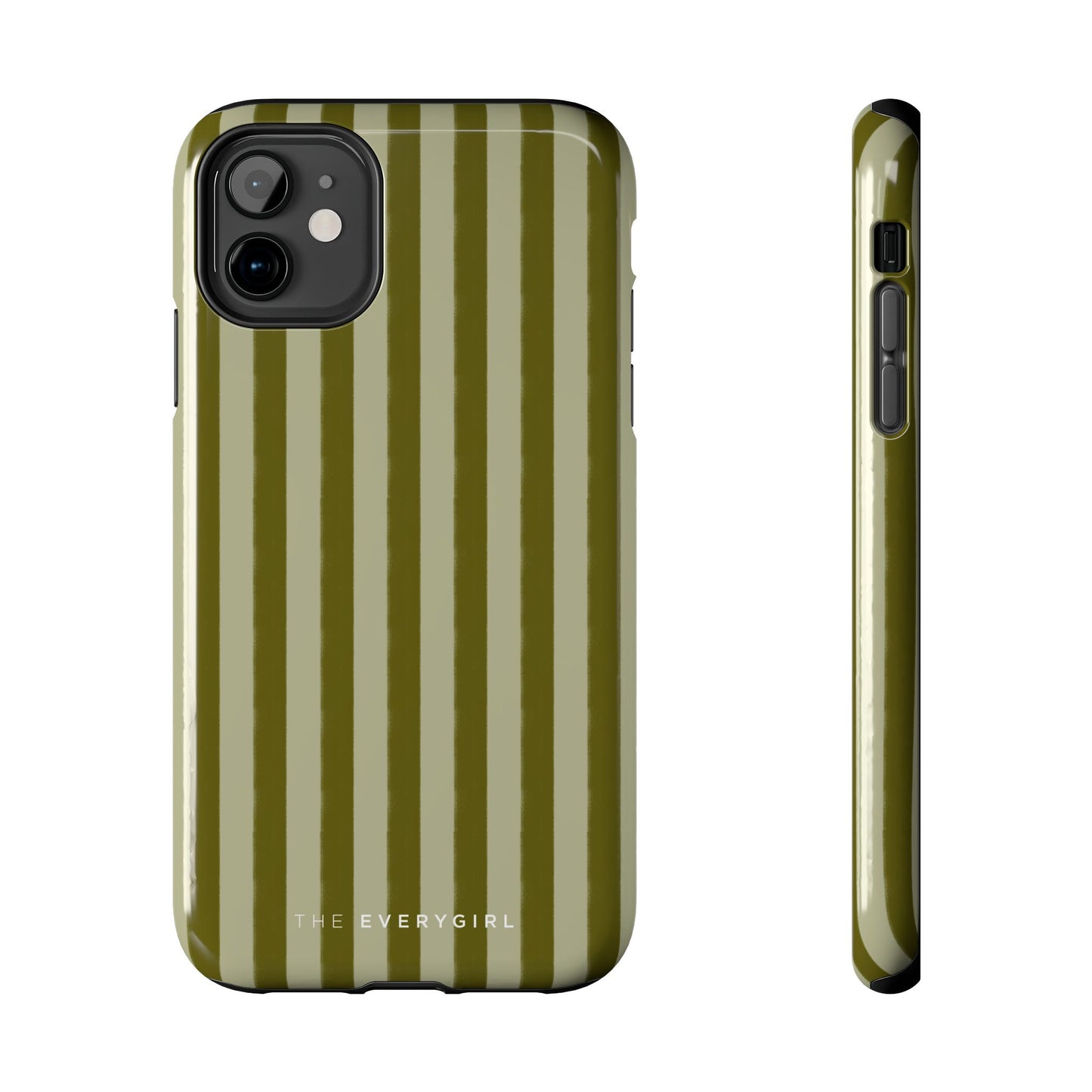 Tone on Tone Green Stripes IPhone Case