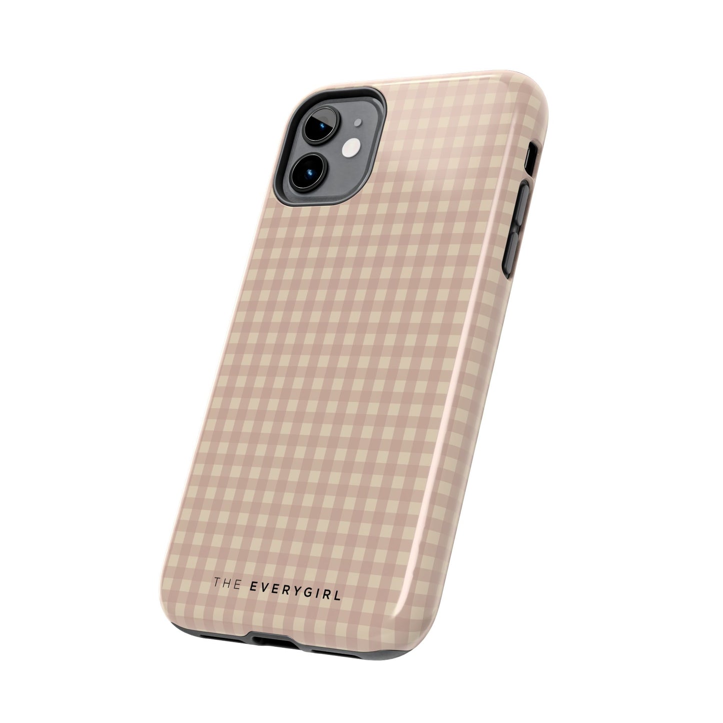 Neutral Blush Gingham IPhone Case