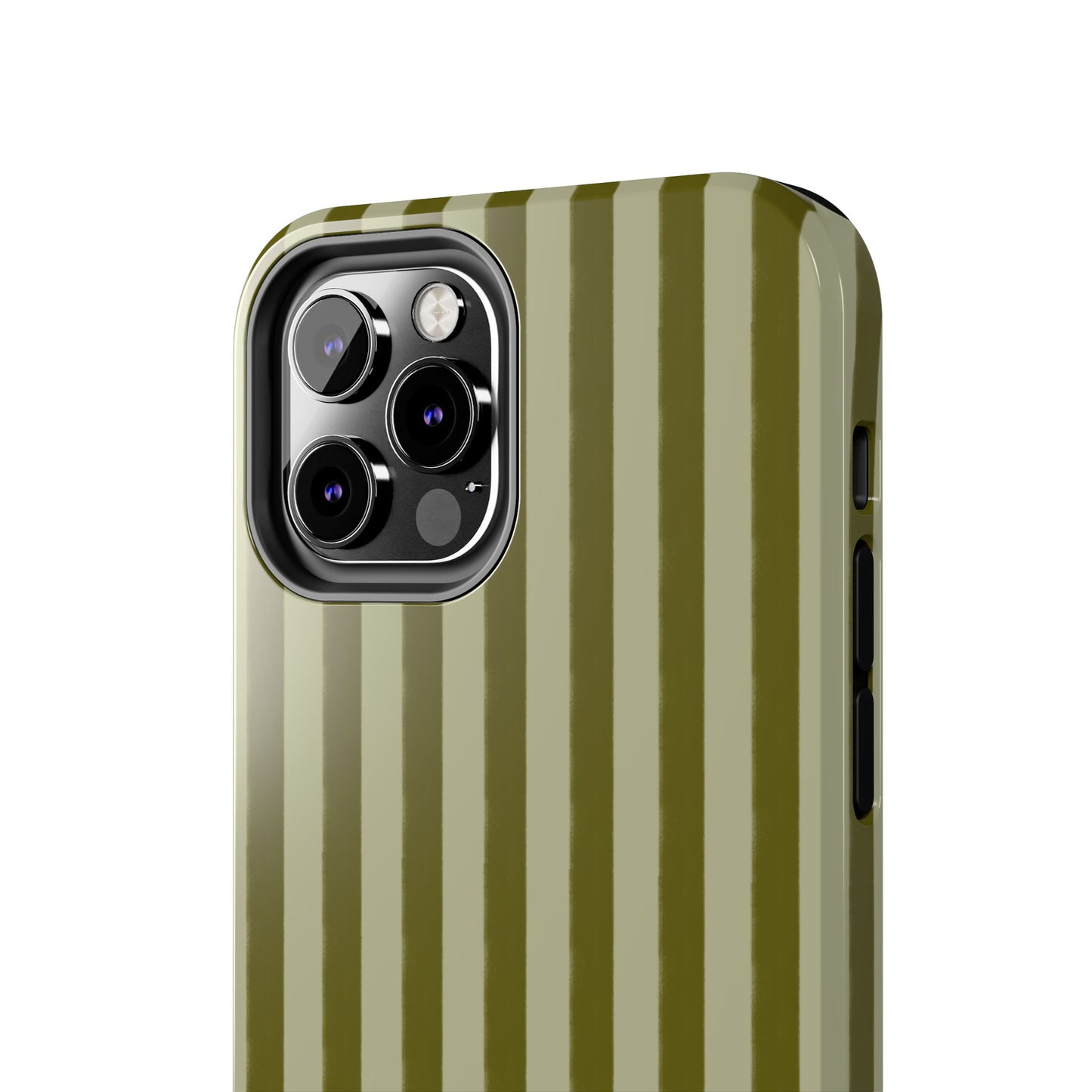 Tone on Tone Green Stripes IPhone Case