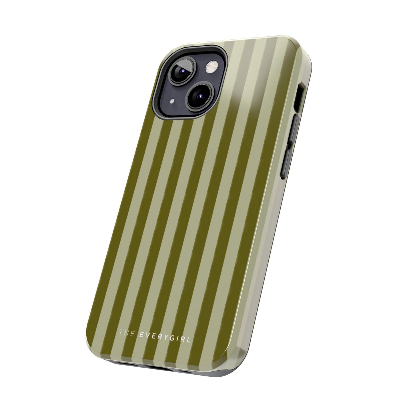 Tone on Tone Green Stripes IPhone Case
