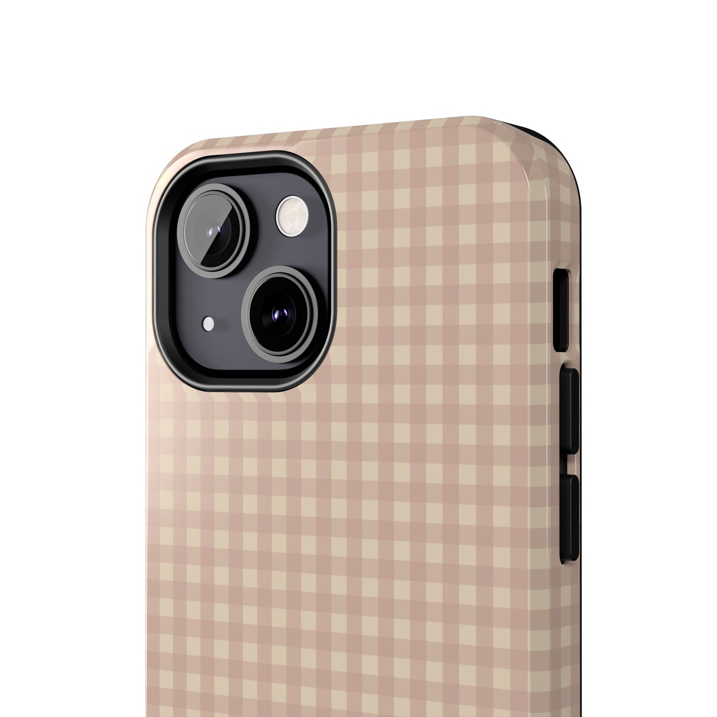 Neutral Blush Gingham IPhone Case