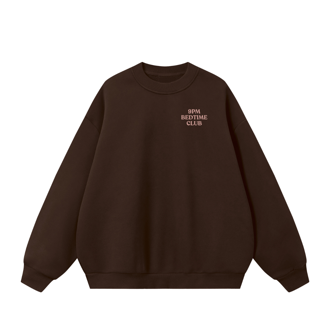 In Bed by Nine Crewneck in Brown