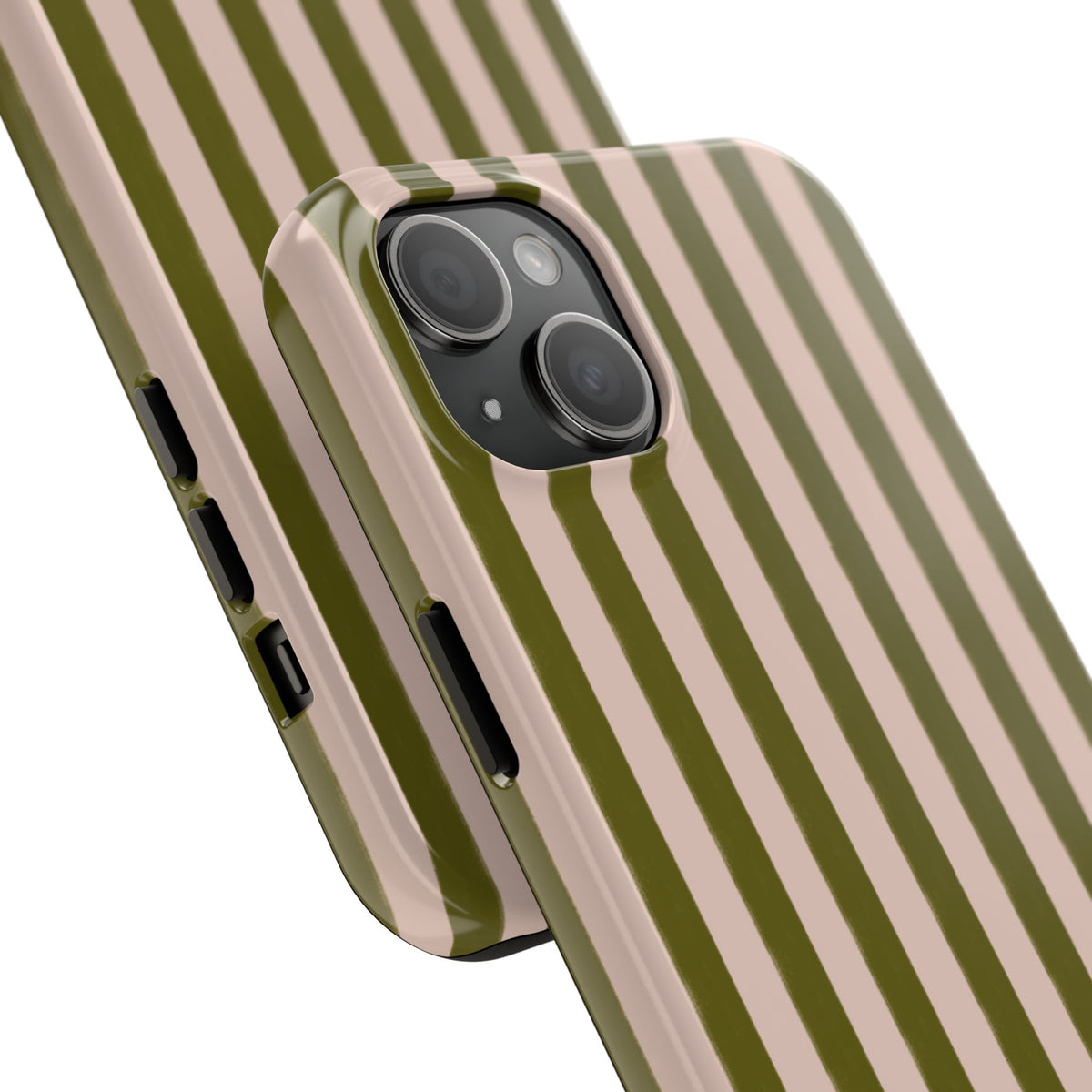 Green & Pink Stripes IPhone Case