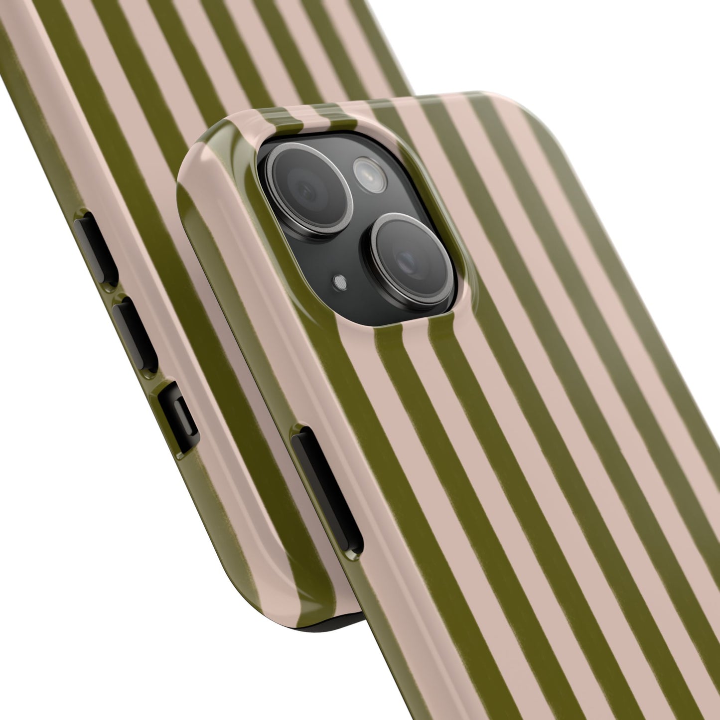 Green & Pink Stripes IPhone Case