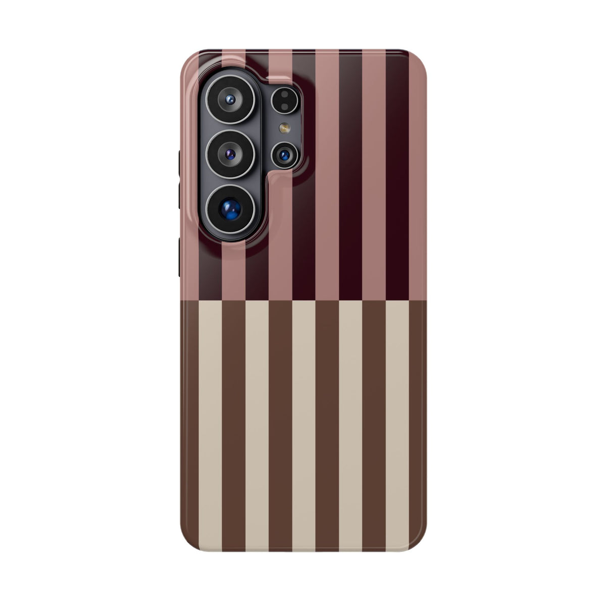 Brown & Burgundy Stripes Phone Case