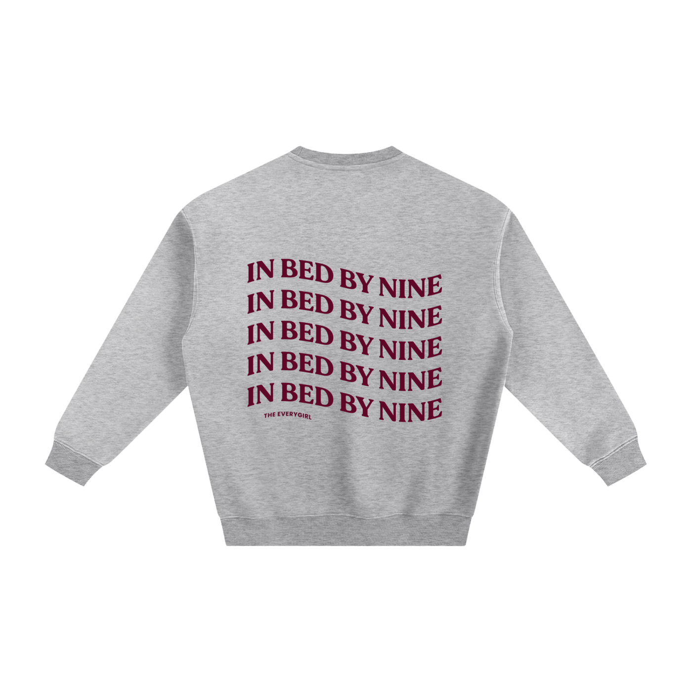 Bedtime Club Grey & Maroon Crewneck
