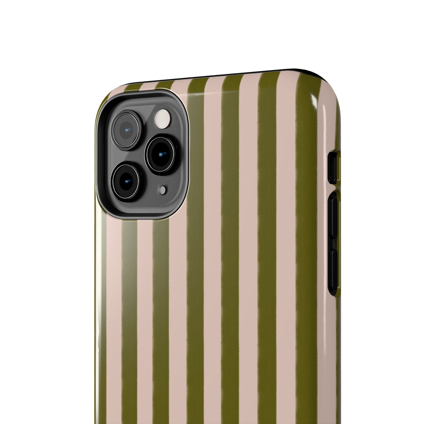 Green & Pink Stripes IPhone Case