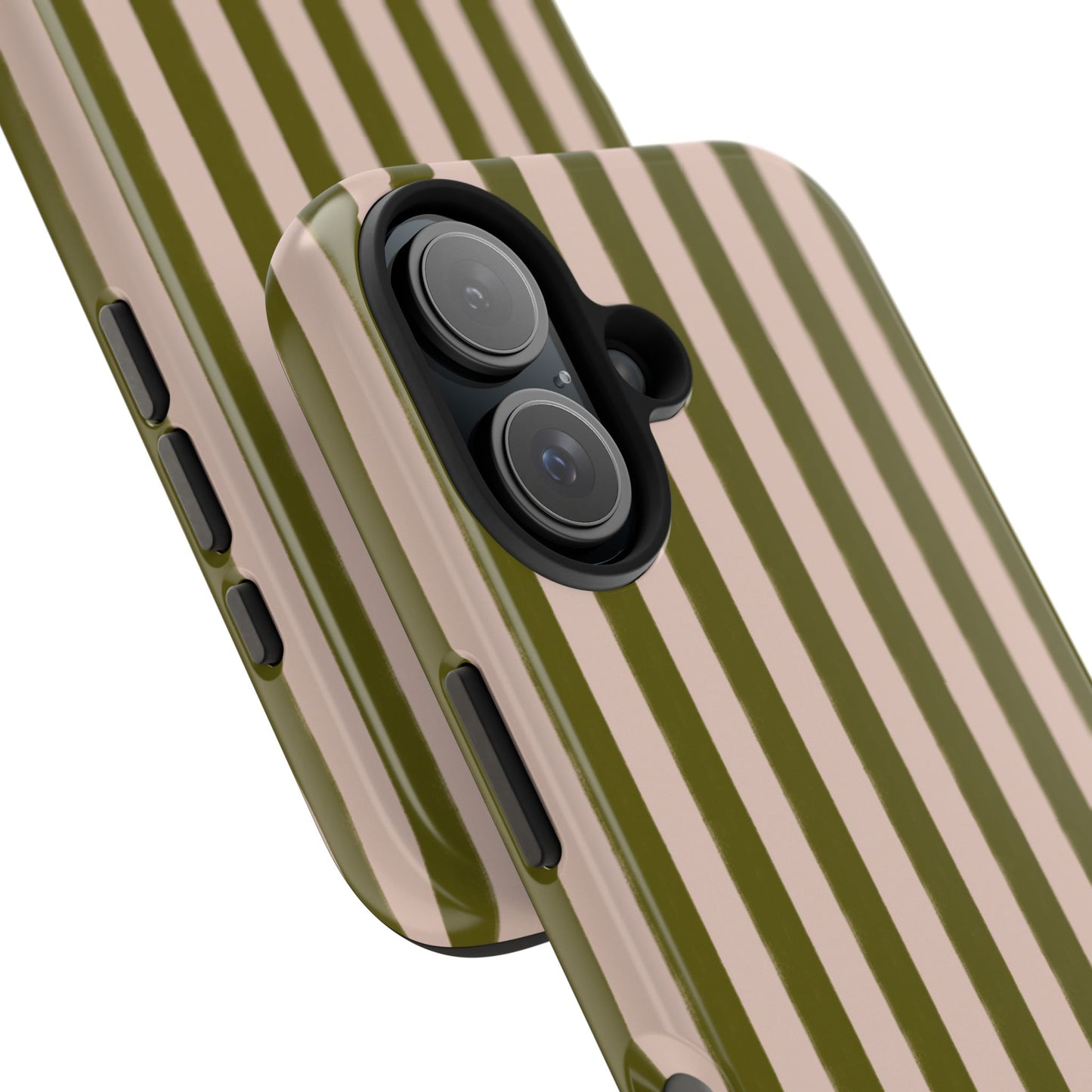 Green & Pink Stripes IPhone Case